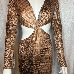 Fashion Nova Snake Print Cutout Side mini 