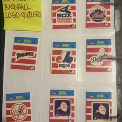 Vintage Fleer Baseball Logo Stickers – Lot of 35 (MLB Teams)