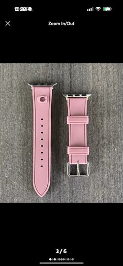 Coach Pink Rubber Apple Watch Strap Band 38/40/41mm