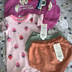 20 Pieces Of Clothing For Girls Sizes 0-12 Months 