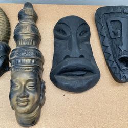 African Art Wall Sculptures (4)