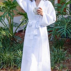Custom Bridal Long Waffle Robe Made To Order