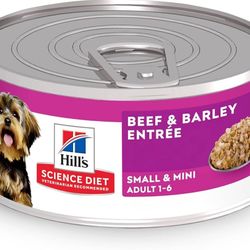 Hill's Science Diet Adult 1-6 Beef & Barley Entree Wet Dog Food, 5.8 oz. 24 case