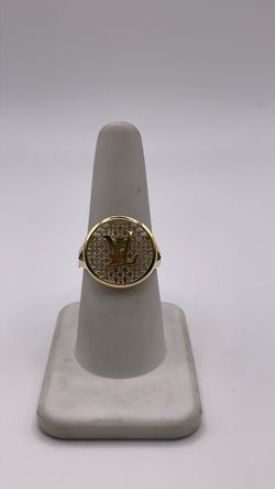 14k gold ring with logo