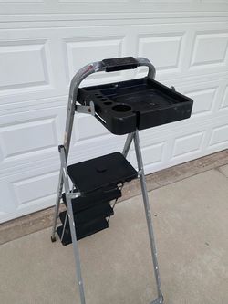 Folding Step Ladder with Tool Tray