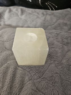 Selenite Cube Tealite holder