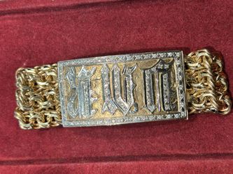 10kt Diamond Chino Link Bracelet (161.4 grams 94 Diamonds total carat weight of 2.82 carats)