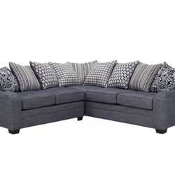 2pc Sectional Navy 