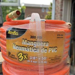 3/8” X 50ft 300 PSI PVC Air Hose 