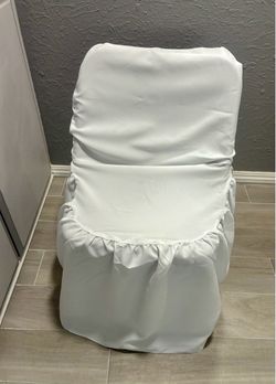 White Ruffled Chair Cover Slipcover 100 for $200
