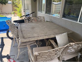 Free Large patio table with 6 chairs