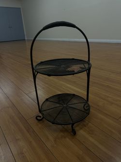 2 Tier Metal Plate Rack , 19.5"hx13"w