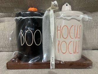 Rae Dunn Halloween Canister Set BOO & Hocus Pocus