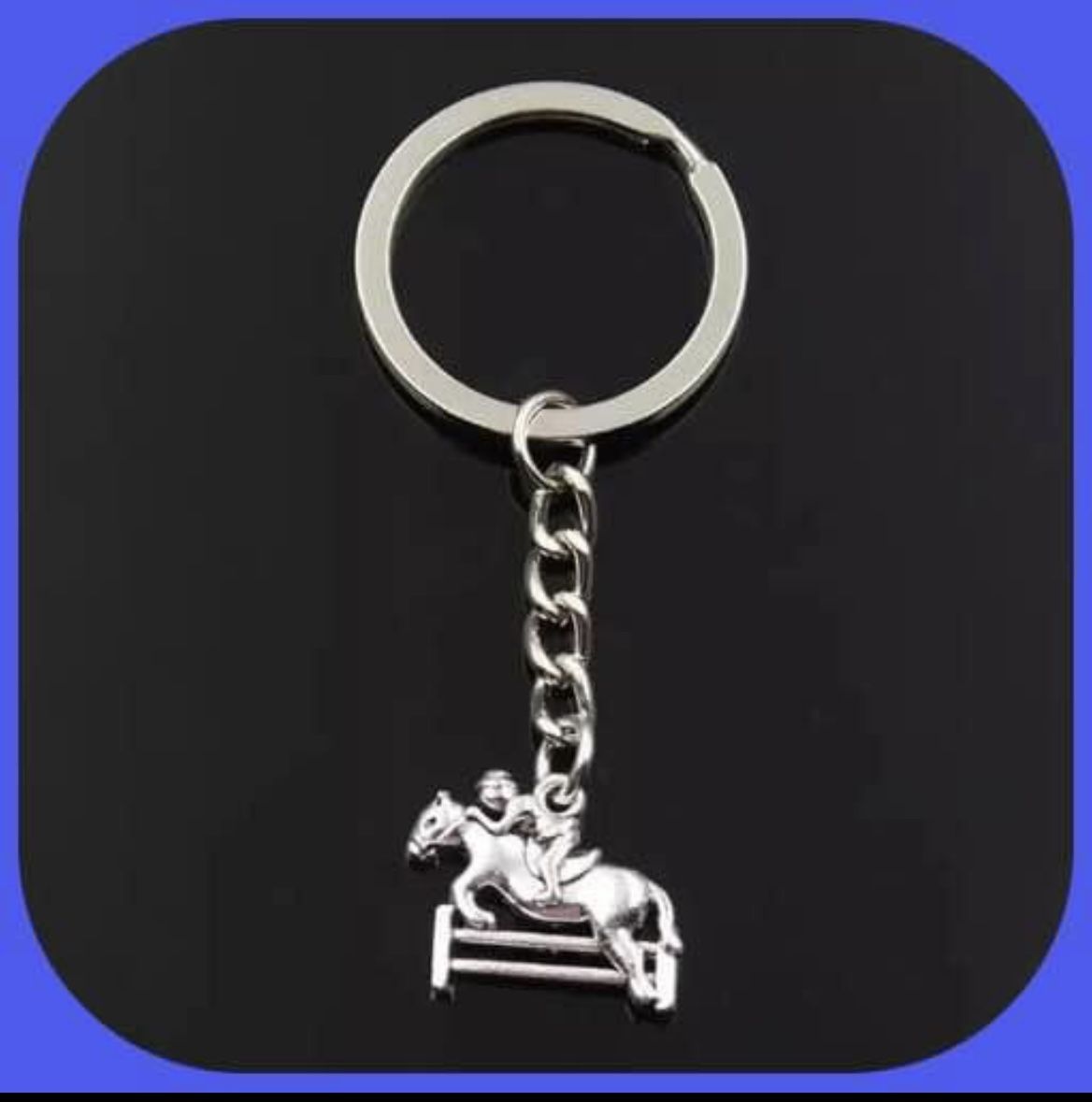 Brand New Beautiful Unique English Rider Sportsmanship Horse 🐎 Keychain