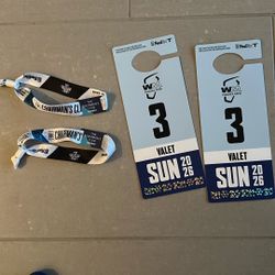 WMO Chairman's Club and 2 valet Parking Passes