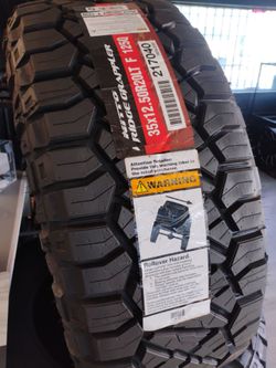 New set of tires nitto ridge 35 1250 20 lt