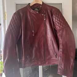 Roland Sands Clash CE Leather Motorcycle Jacket, Red, XL