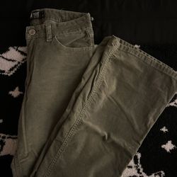 flare dark green corduroy pants