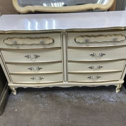 Classic Vintage from the 1970s French Provincial dresser and mirror from the Sears Bonnet Collection