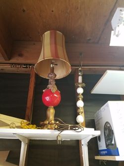 Vintage little red lamp