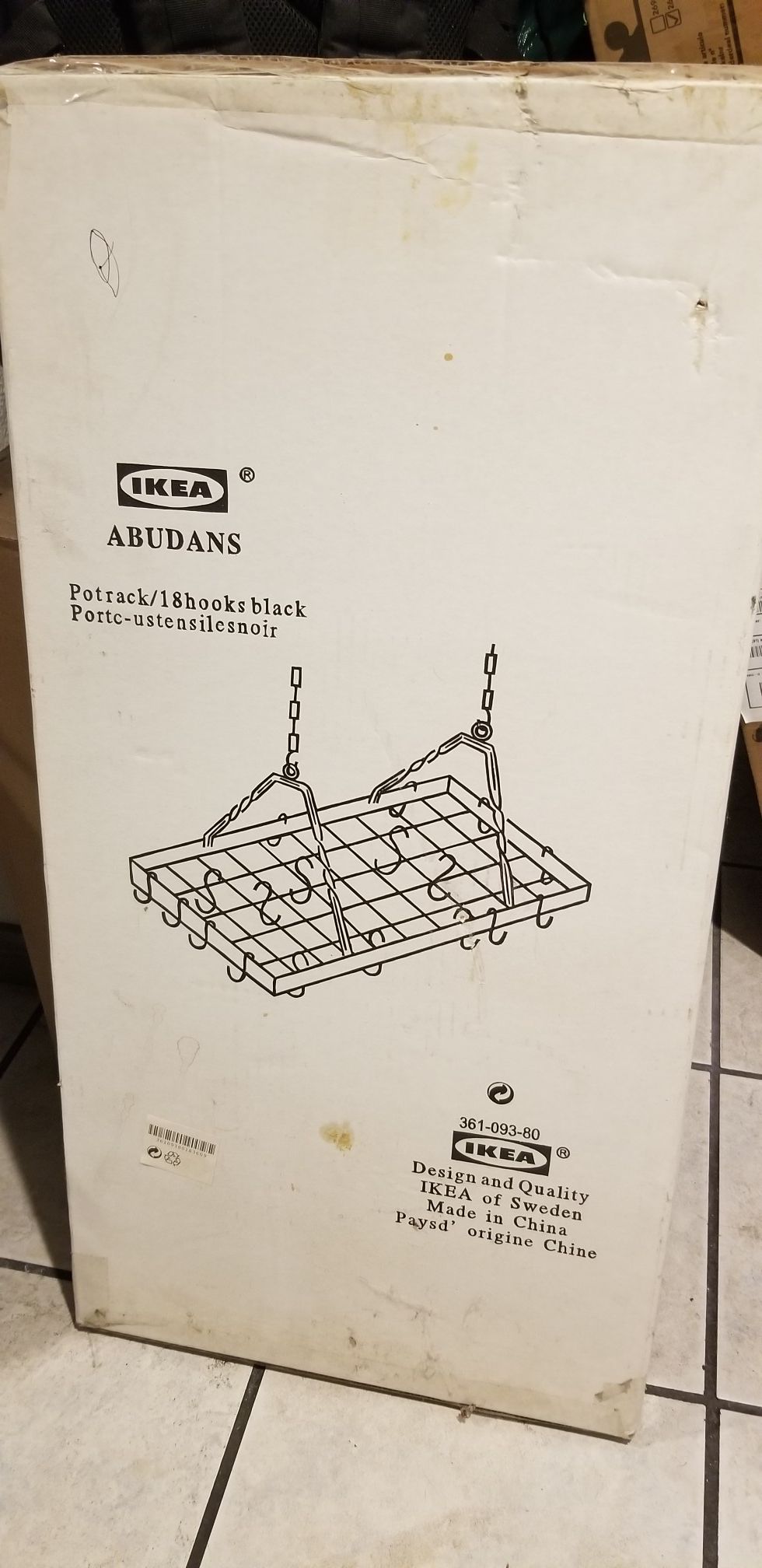 IKEA Abudans Hanging Pot Rack