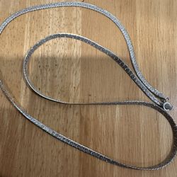 SILVER 925 HERRINGBONE NECKLACE 