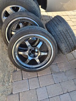 Fr-s Cosmis Kiki design 18 inch wheels black chrome brz rims