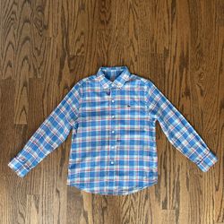 Size 6 Boys Vineyard Vines Plaid Whale Button Down Shirt