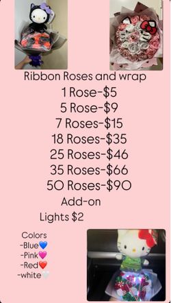 Eternal flowers ribbon roses