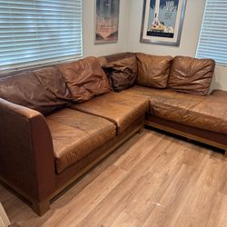 Large Leather Sectional