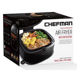 Brand new Chefman 6.5 Quart Digital Air Fryer+ Rotisserie, Roast grill and bake