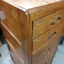 WOODEN FILE CARD CABINET