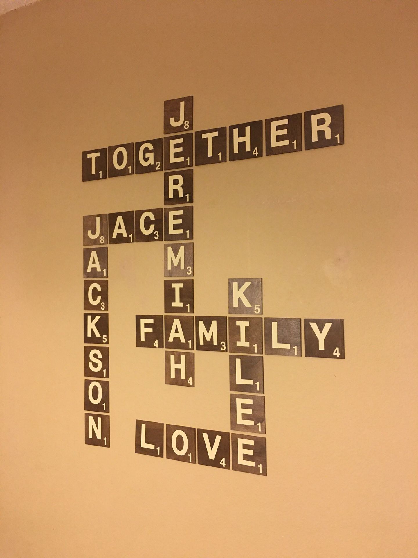 Scrabble wall art decor