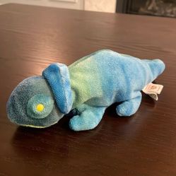 Rainbow the Chameleon 1997 Ty Beanie Baby 9.5” long Good Condition 