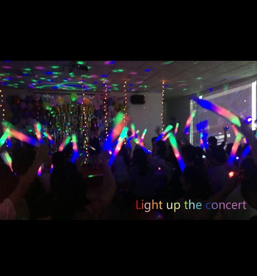 LED Light Up Foam Sticks , Color Changing Glow Party Supplies for Halloween, Raves, Concert, Wedding events