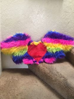 Large Fur Angel Wings Halloween Costume