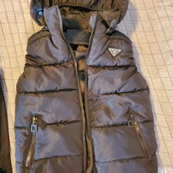 Black Nylon Women's Vest Jacket 