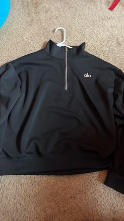 Alo Black Quarter-Zip Pullover