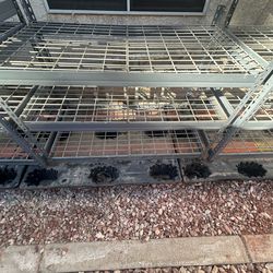 Three tier bolt less metal storage rack with shelves