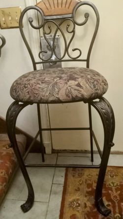 Wrought Iron Oversized Bar Stool.