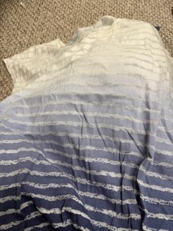 White and blue stripe shirt