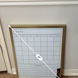 White Board With Gold Frame