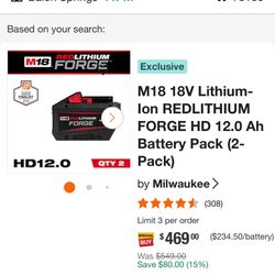 Milwaukee HD Battery 