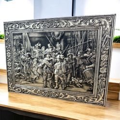 Victoria Holland Embossed Tin Box “The Night Watch” Rembrandt 1950s Vintage