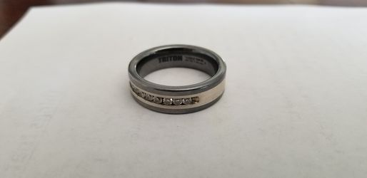Triton and silver Diamond wedding band