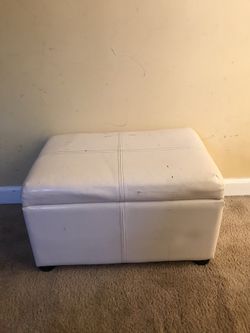 Leather Storage Ottoman