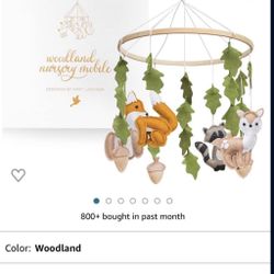 Woodland Baby Mobile & Stand for Crib 