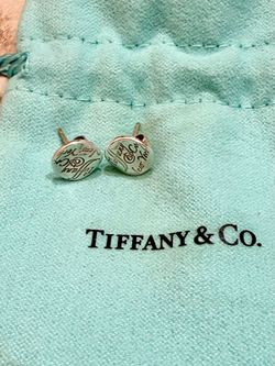 Tiffany & Co. Note Sterling Silver stud earrings