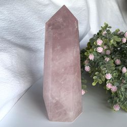 Large Rose Quartz Tower