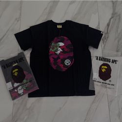 Bape Purple Camo Big Head Shirt